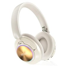 Noise Cancelling Over Ear Wireless Bluetooth Headphones with Microphone, Beige