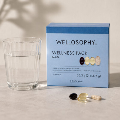 Oriflame Wellosophy Wellness Pack Man 21 Sachets Omega 3 Multivitamin Minerals