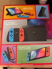 Nintendo Switch OLED Model 64GB Konsole mit Dock (LAN) & Joy-Con Rot/Blau