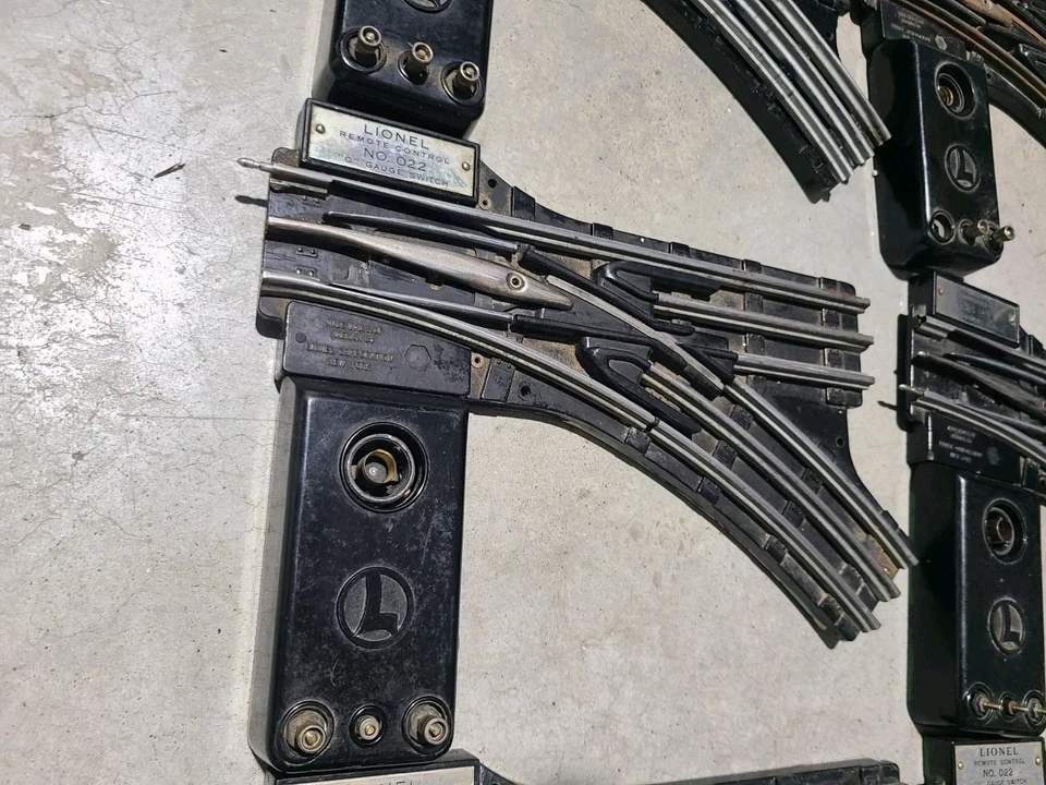 DE COLECCIÓN LIONEL NO. 022 CONTROL REMOTO IZQUIERDO O INDICADOR INTERRUPTOR DE PISTA LOTE DE 8 Foto 3 de 4