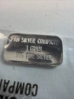 PAN Silver Company 1 Gram .999 Fine Silver Liberty Bell Bullion Bar