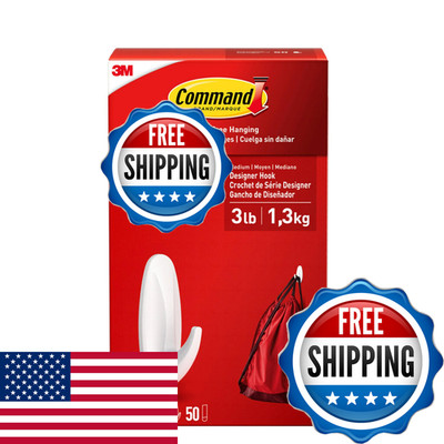 Command Medium Designer Hooks Value Pack Damage-Free Hanging Adhesive Strips No