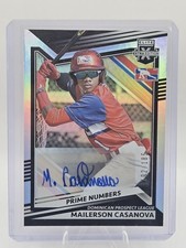 2022 Panini Elite Extra Edition-Mailerson Casanova #198 Prime Numbers auto /185!