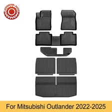 For 2022-2025 Mitsubishi Outlander 7-Seat Car Floor Mats Trunk Mat Backrest Mat