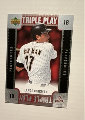2007 Upper Deck - Triple Play Performers Lance Berkman #TP-LB Scratched