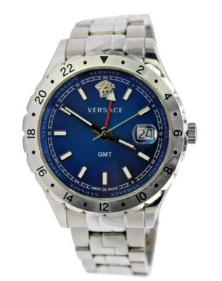 Versace Uhr Herren Armbanduhr Herrenuhr silber blau Medusa Herrenuhr - Bild 1 von 4