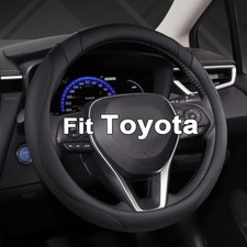 Customized Auto Car Steering Wheel Cover for Toyota Black