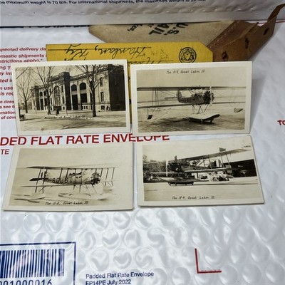1920s U.S. Navy Great Lakes Illinois Mail Bag Postcard Set Naval Training RPPC