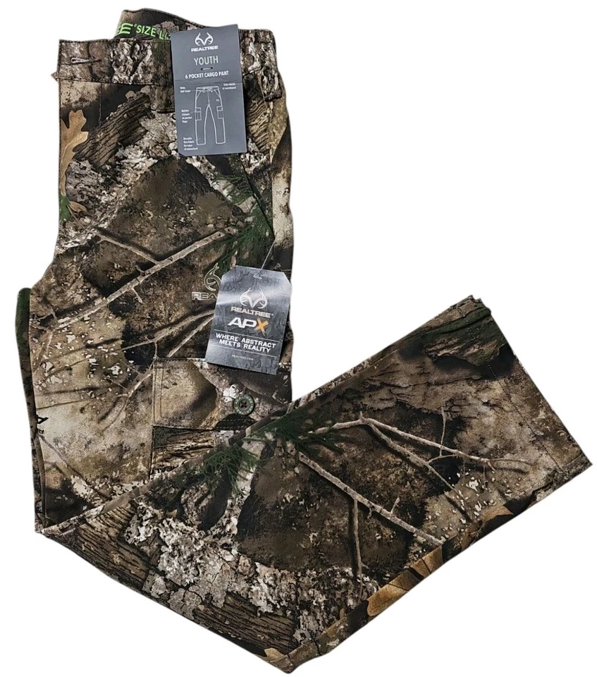 Realtree APX Youth 6 Pocket Cargo Hunting Pants Size Large (10-12) NWT - Image 2 of 4