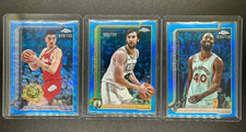 2025-26 Topps Chrome Blue Refractor Zach #128, Kornet #37 & Barnes #216 /150