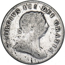 1805 Ireland 10 Pence Bank Token - George III Silver Coin