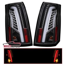 Black Tail Lights Fits 2003-2007 Cadillac Cts Led Tube Brake Lamps Leftright Black Tail Lights Fits 2003-2007 Cadillac Cts Led Tube Brake Lamps Leftright