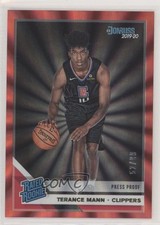 2019-20 Panini Donruss Rated Rookie Press Proof Red Laser 52/99 Terance Mann c0n