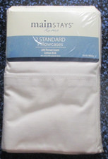 Mainstays 2pc Standard Pillowcases 200 Thread Count-Cotton Rich-Arctic White