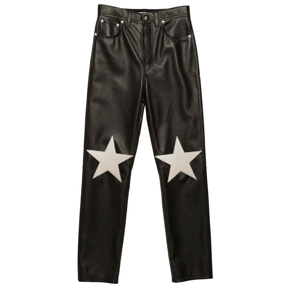 Men's Genuine Leather Pants Skin Fit Slim Fit Biker Style Fashion leather