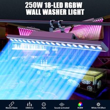 18LEDs Stage Wall Wash Light 250W DMX Strobe RGBW Beam Bar Light Party Show