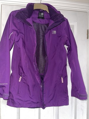 Karrimor Mädchen lila wetterfeste Jacke Größe 13 Jahre