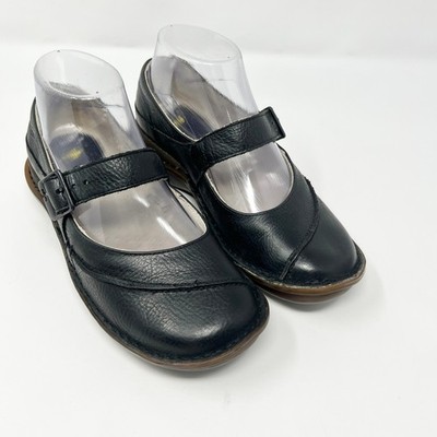 Vtg Dr Martens Mary Jane Shoes Women 5 Black Leather Comfort Flat Buckle Strap