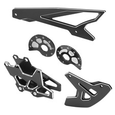 For SUZUKI DR-Z400SM DRZ400SM 3D CNC Rear Chain Adjuster Guide Disc Cover Set