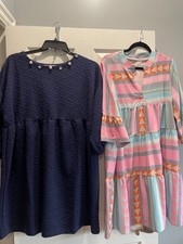 Ladies Size XL Dresses, Set of 2, Simply Southern Navy, Shein Multicolor, EUC