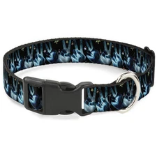 Plastic Clip Collar Peace & Starz NARROW-Small 7-8.5"