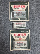 Vintage Schick Super Stainless Double Edge Safety Razor Blades