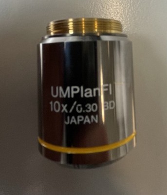 OLYMPUS UMPlanFL 10x/0.30  /- Microscope Objective Lens Used