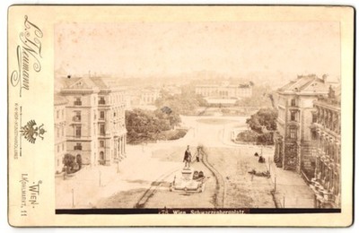Fotografie L. J. Neumann, Wien, Ansicht Wien, Blick auf den Schwarzenbergplatz  