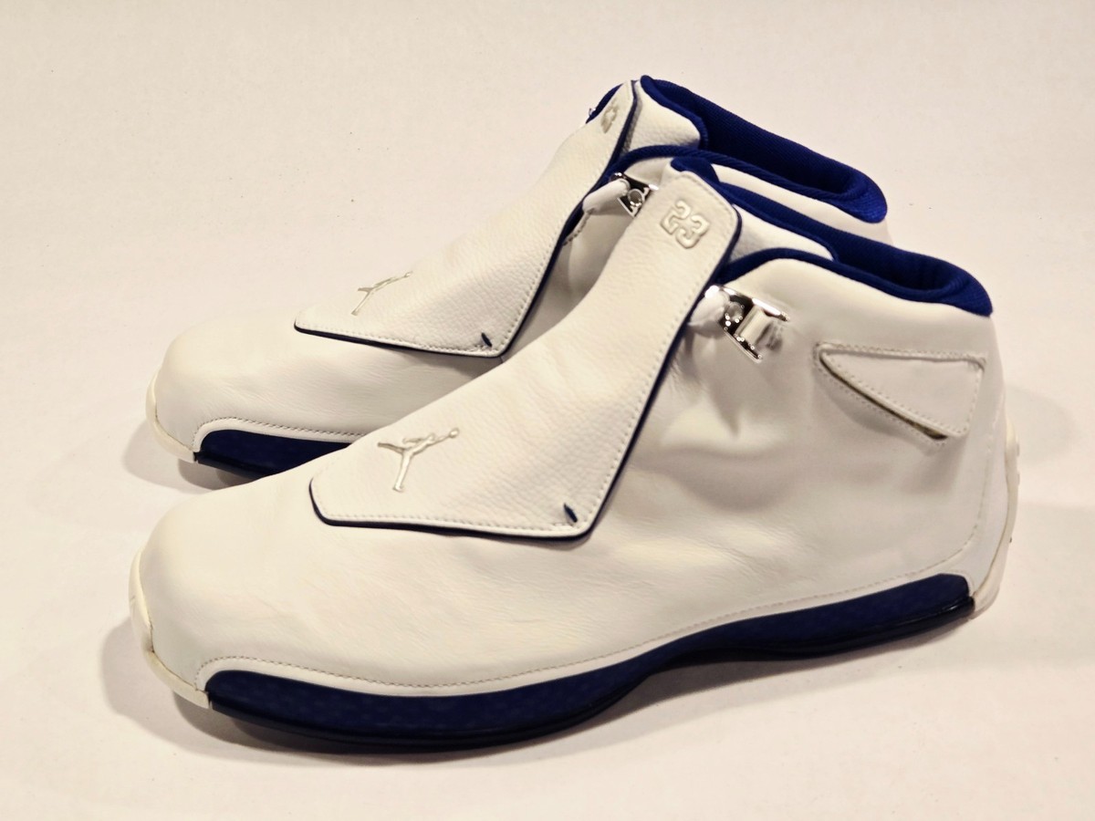 Air Jordan 18 OG 2003 White Sport Royal Size 14 DS NEW | eBay