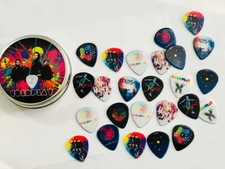 COLDPLAY- GUITAR PICKS Pack 25 + Gift Tin - Polymer - Double Face