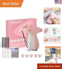 Durable Fabric-Friendly Stitch Gun - Perfect for Quick Tagging Repairs in Pink