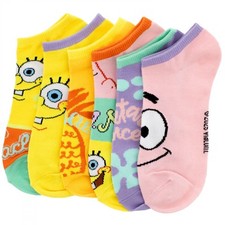 SpongeBob SquarePants Tarter Sauce Women's Ankle Socks 6-Pair Pack Multi-Color