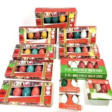Vtg Aim Christmas Lamp Bulbs Lot 41 in Boxes C 9 1/4  4-GE C7 1/2 NEW Old Stock