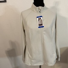 32 Degrees Heat Women  s Tech Full Zip Athletic Jacket, Tan, Large