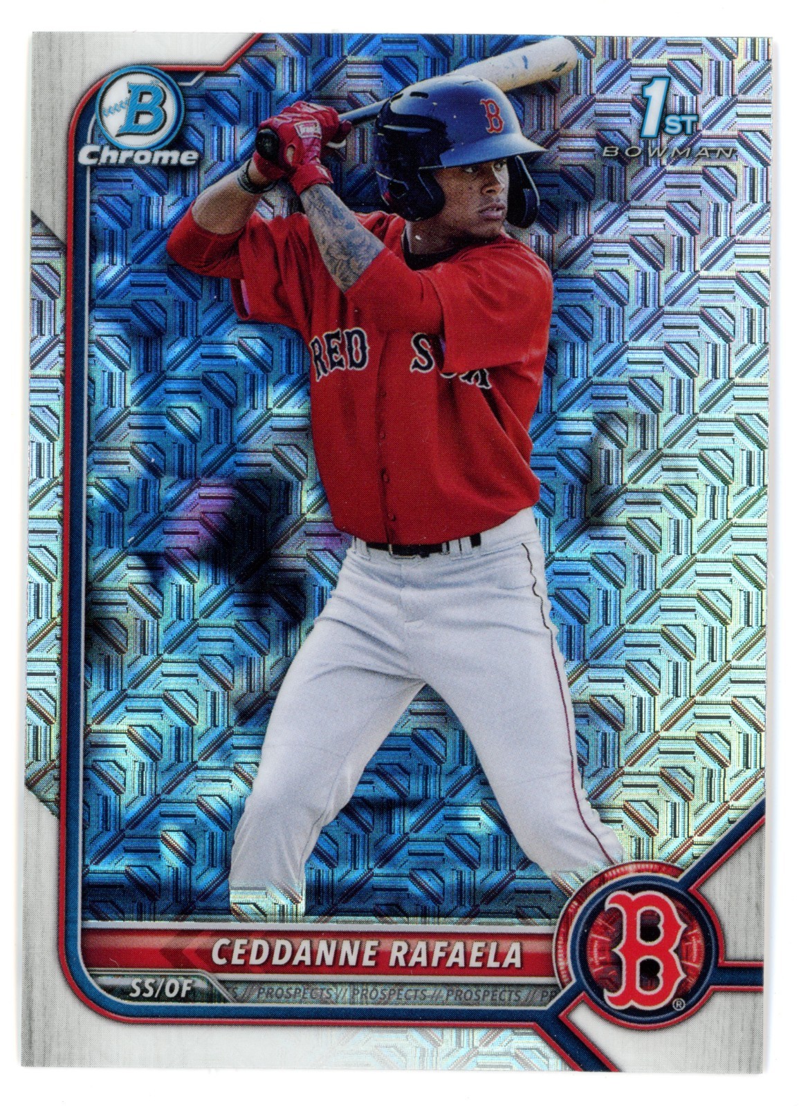 2022 Bowman #BCP-61 Ceddanne Rafaela 1ST RC CHROME MOJO REFRACTOR Rookie Card