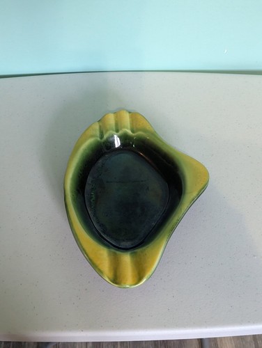 Vintage Hull Ashtray 407 Green and Yellow - Picture 5 of 9