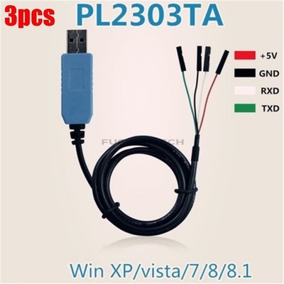 3Pcs Serial Cable Module For Win 8 Xp 7 8.1 Usb Ttl To RS232 Converter PL2303 uw