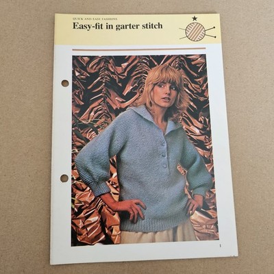 Quick & Easy Fashions Easy Fit im Strumpfband Strickmuster Hamlyn 80er Jahre 