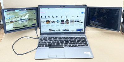 Xebec Tri-Screen 2 Portable Monitors XTS2-4-00068 No Cables - READ