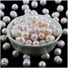 White Rice Oval Pearl Beads 100pcs for Necklaces Bracelets