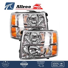 Fit For Chevy Silverado1500 2500 3500 2007-2014 Leftright Side Clear Headlights