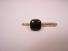 SINGLES 1 5/16" Black Square Vintage Formal Tuxedo Groom Prom Shirt Stud b157