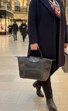 longchamp sac Le Pliage Édition Limitée Patchwork Laine & Cuir France Rare 