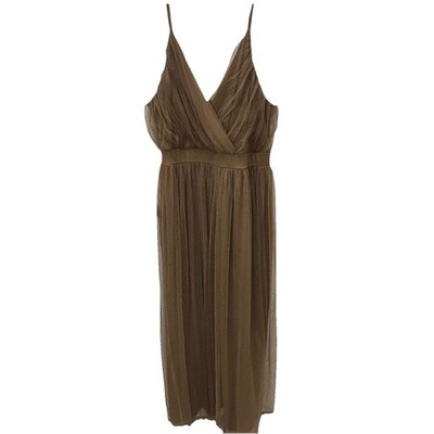 candalite dress gold Candalite Women's Dress Gold/Taupe Long Dress Size Large A