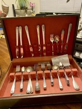 Milady Silverplate 1940, Community Plate by Oneida Silver, 38 Pieces Flatware