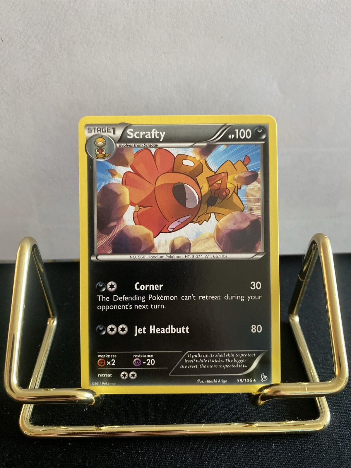 Pokemon TCG Scrafty Flashfire 59/106 Rare XY