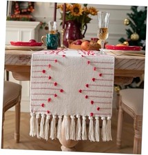 Christmas Table Runner Red Table Runner 13 x 72 Inch Long 13x72Inch Red Beige