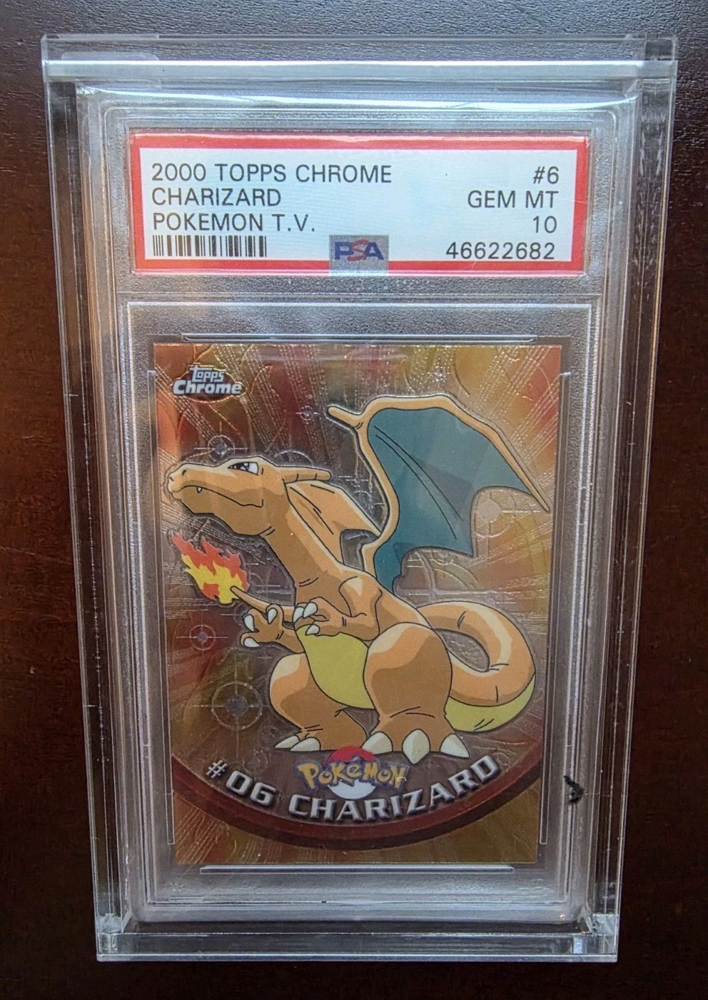 2000 TOPPS CHROME POKEMON CHARIZARD PSA 10