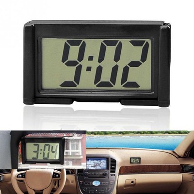 Car Dashboard Digital Clock-Small LED Clock Vehicle Clock Adhesive HOT Mini G6Q7