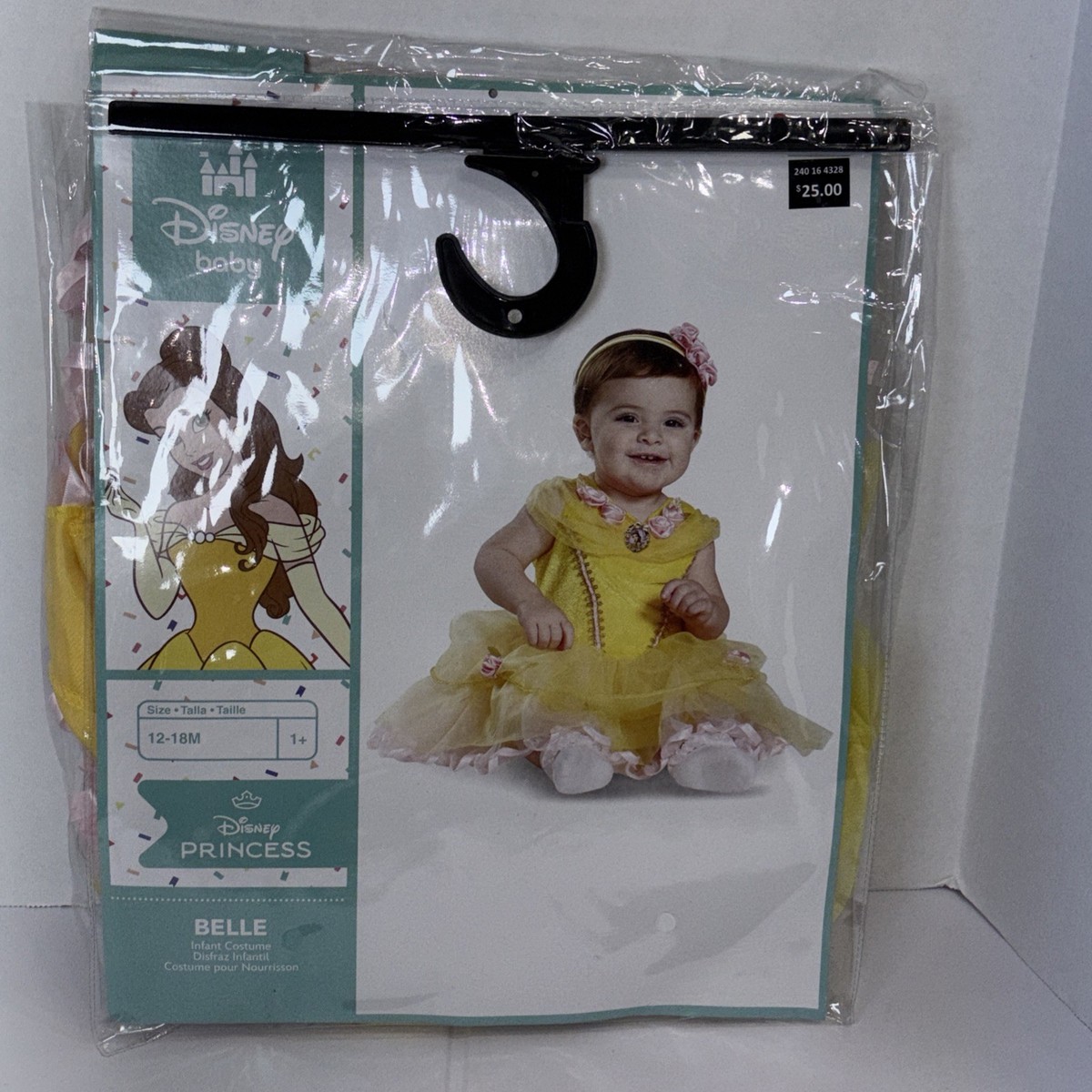 Disney Baby Princess Belle Halloween Costume Dress Headband 12